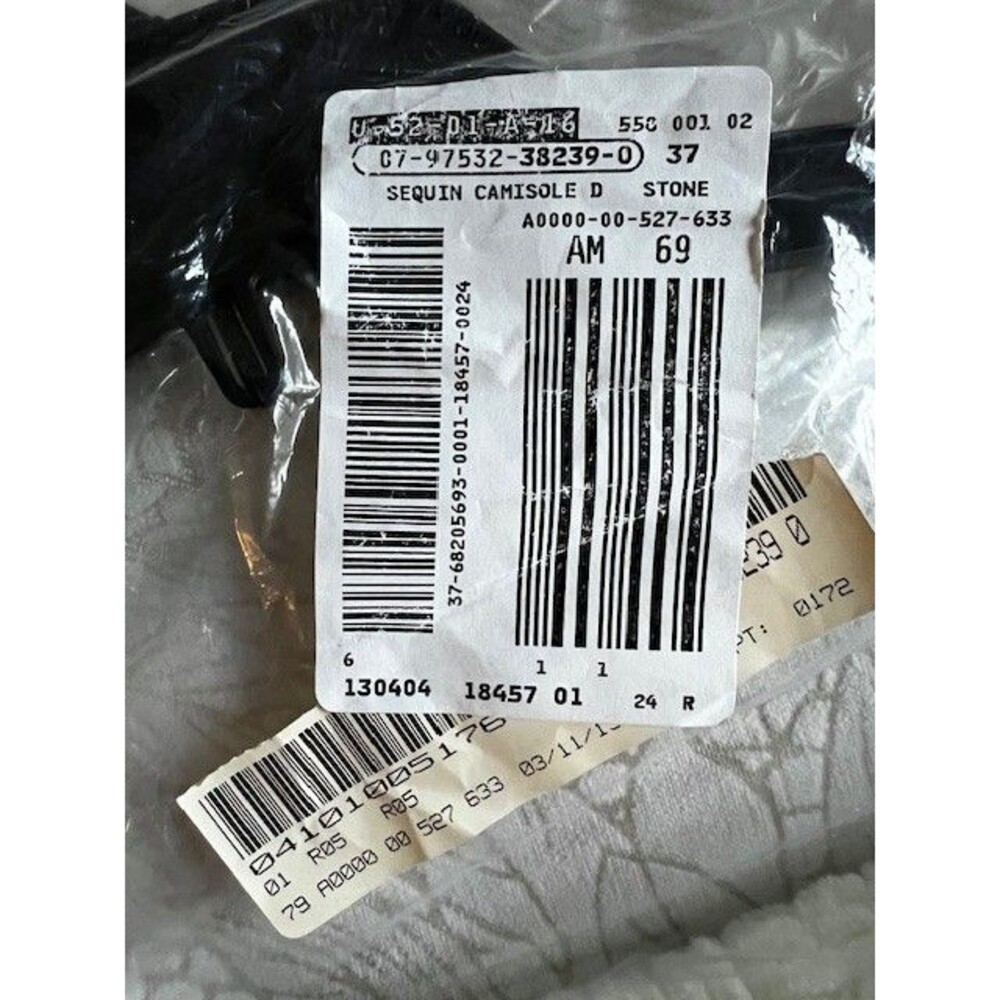 Aiden Mattox Silver Sequin Camisole Dress Size 6 Stone Lining Spaghetti Straps - Picture 15 of 16